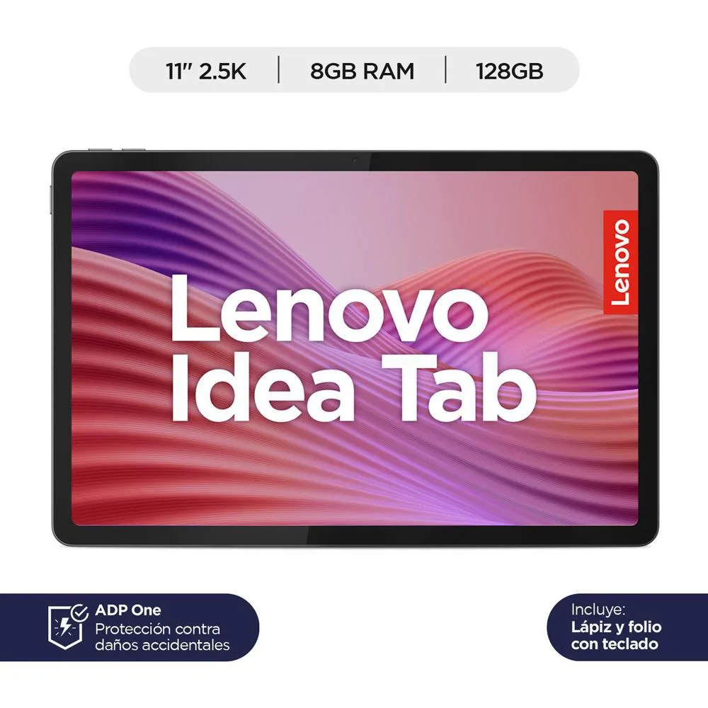 Lenovo Ideatab TB336FU - Pantalla 11" 2,5K - Octa Core (2,4GHZ/ 2,0GHZ) - 128GB - Memoria 8GB - Android 15 - WIFI + Teclado + Lapiz - Luna Grey miniatura 2