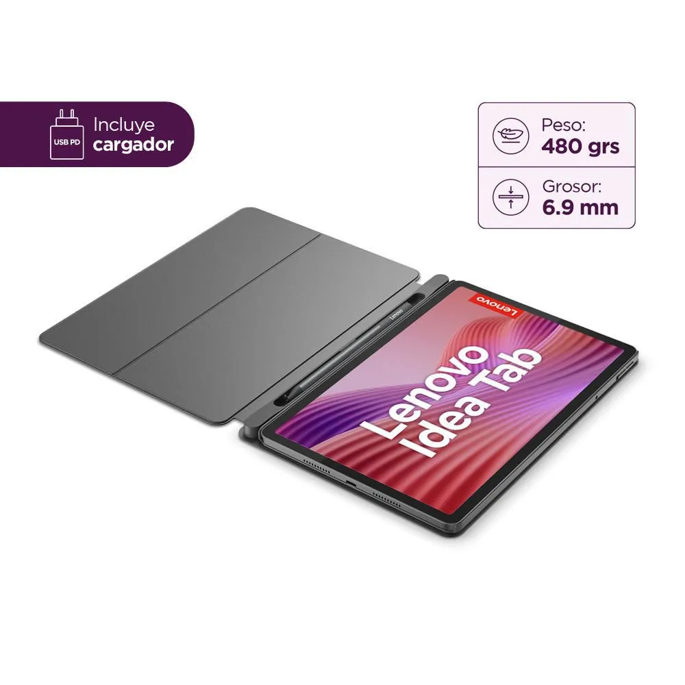 Lenovo Ideatab TB336FU - Pantalla 11" 2,5K - Octa Core (2,4GHZ/ 2,0GHZ) - 128GB - Memoria 8GB - Android 15 - WIFI + Teclado + Lapiz - Luna Grey miniatura 3