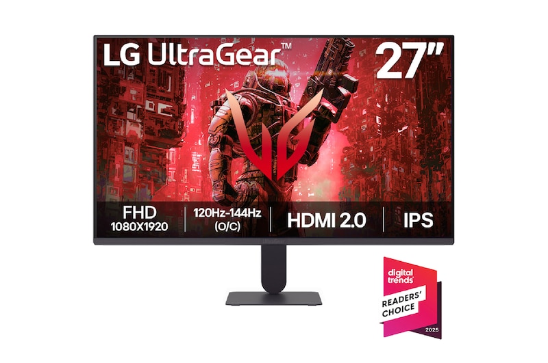 Monitor LG Ultragear 27" 27G411A-B - FHD - Tasa De Refresco 144HZ - 1MS - HDMI - Display Port