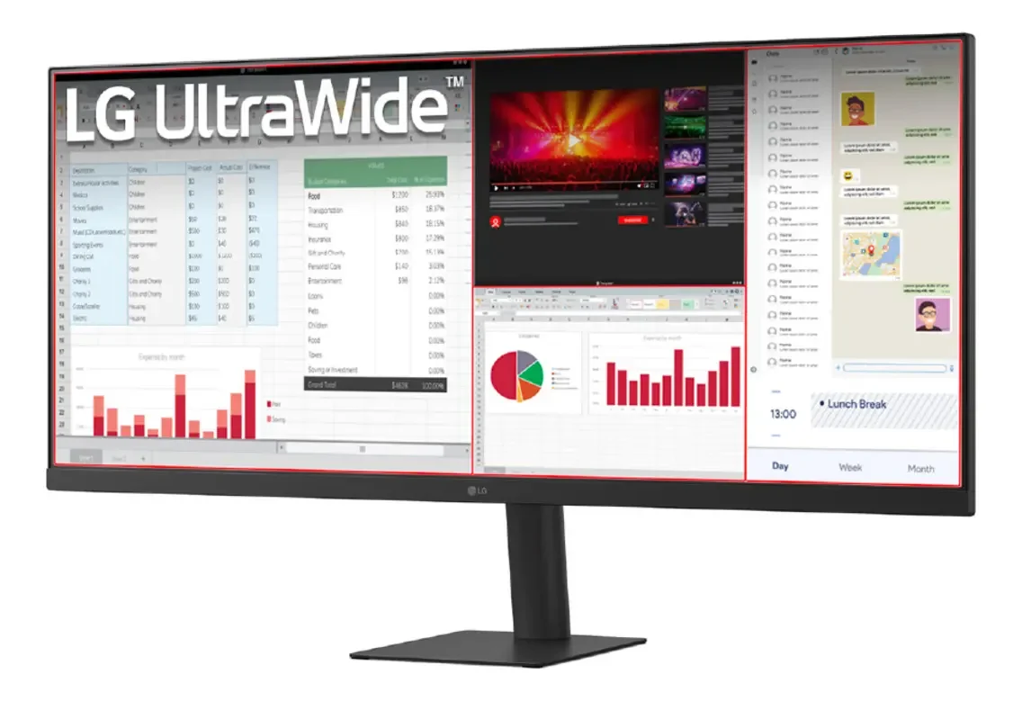 Monitor LG 34" 34U511A-B - Panel IPS - HDMI - FHD - Ultrawide - 2560 X 1080 - 100HZ - 5MS miniatura 3