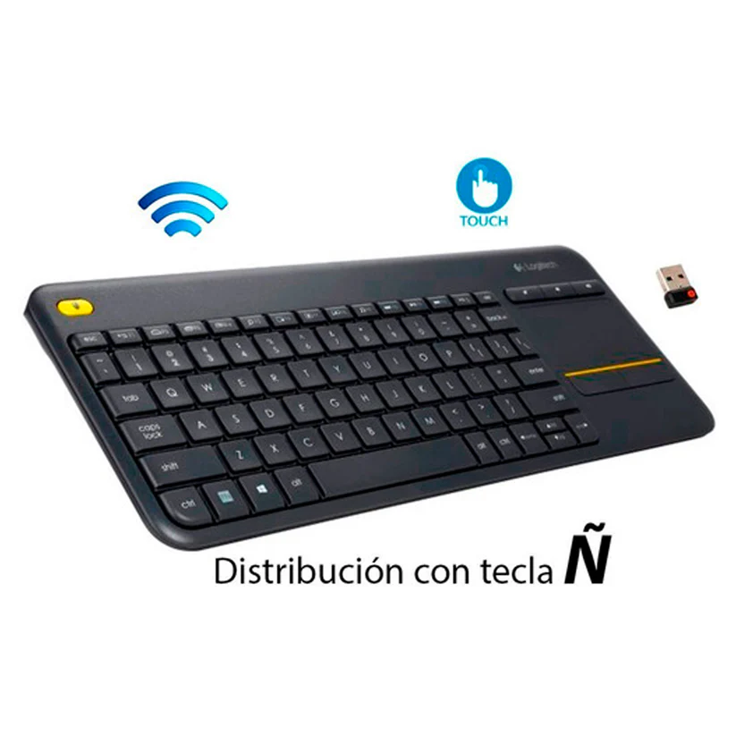Teclado Logitech K400 Plus - Inalambrico - Con Touch Pad - Smart TV - Negro miniatura 4