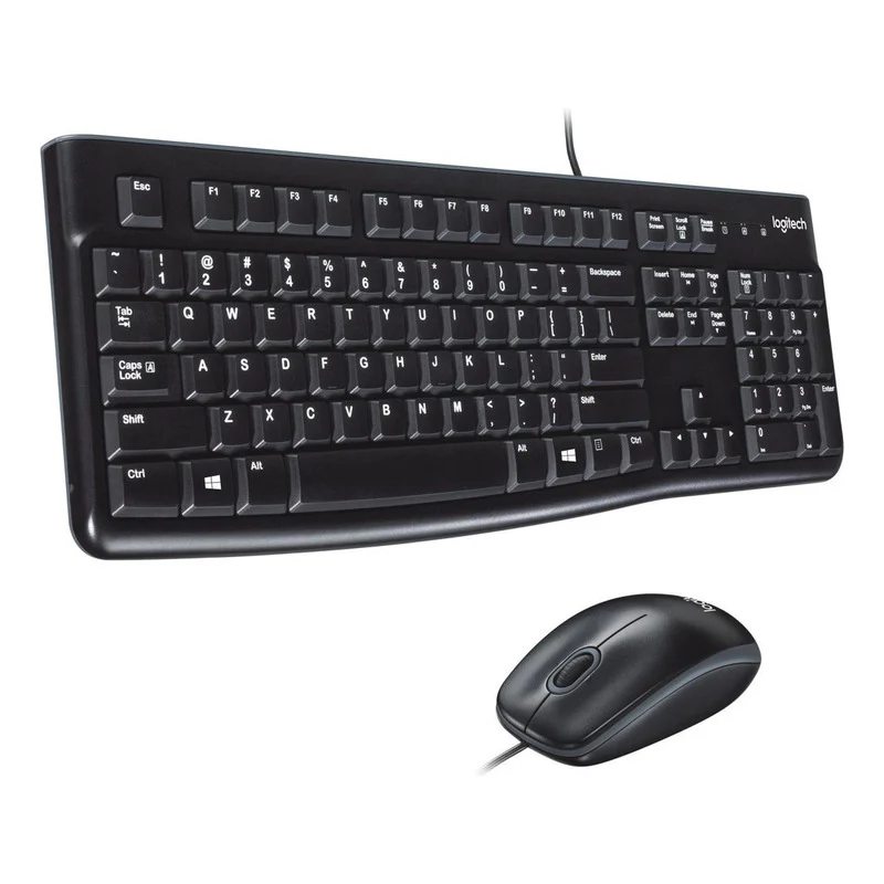 Combo Teclado Y Mouse Logitech MK120 - Alambrico - USB - Negro