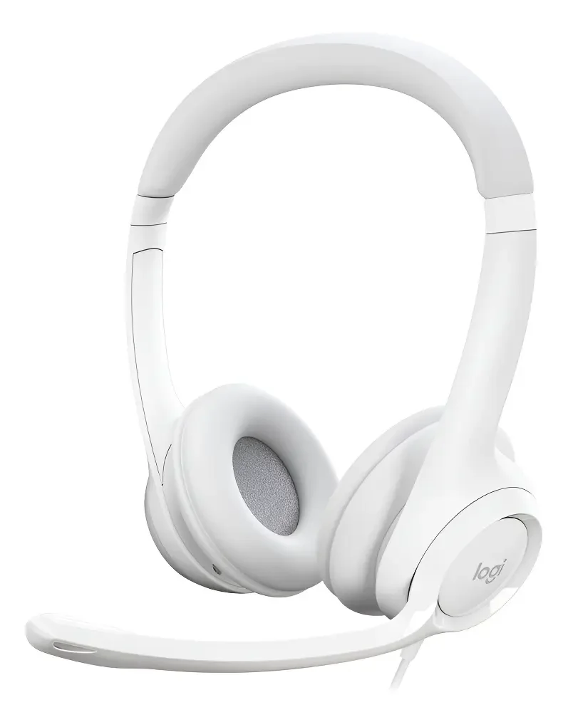 Diadema Logitech H390 - USB - Con Microfono - Permite Controlar El Volumen - Blanca miniatura 2
