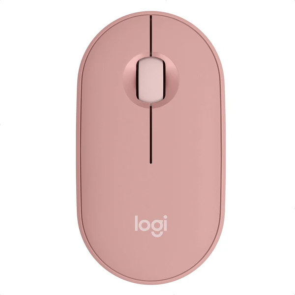 Mouse Logitech Pebble M350 - Inalambrico - Bluetooth - Silencioso - Rosa - Tecnologia Silent Touch - Compacto