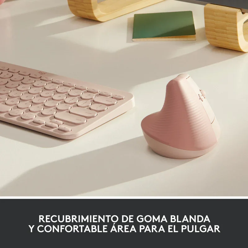 Mouse Logitech Lift Vertical - Ergonomico - Inalambrico - Bluetooth - 6 Botones - USB - Rosa miniatura 6