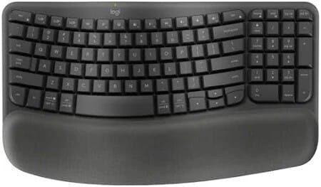Teclado Logitech Wave - Ergonomico - Inalambrico - USB - Teclas Easy Switch - Negro
