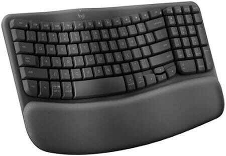 Teclado Logitech Wave - Ergonomico - Inalambrico - USB - Teclas Easy Switch - Negro miniatura 2