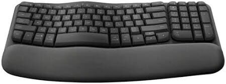 Teclado Logitech Wave - Ergonomico - Inalambrico - USB - Teclas Easy Switch - Negro miniatura 3