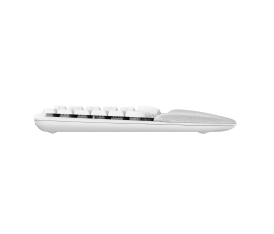 Teclado Logitech Wave - Ergonomico - Inalambrico - USB - Teclas Easy Switch - Blanco miniatura 3