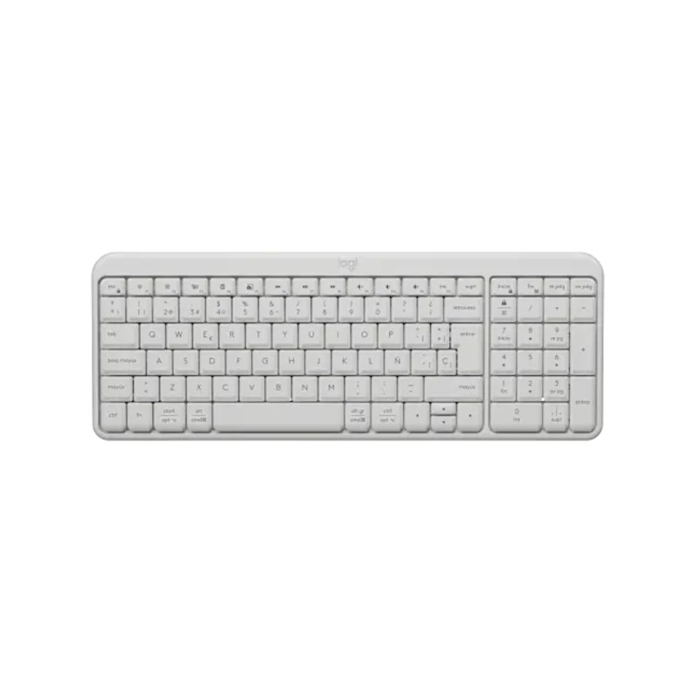 Teclado Logitech K250 - Inalambrico - Bluetooth - Compacto - Blanco