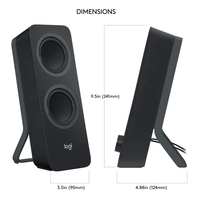 Parlantes Logitech Z207 - 10W - Bluetooth Multidispositivo - Negros - Entrada 3,5MM miniatura 3