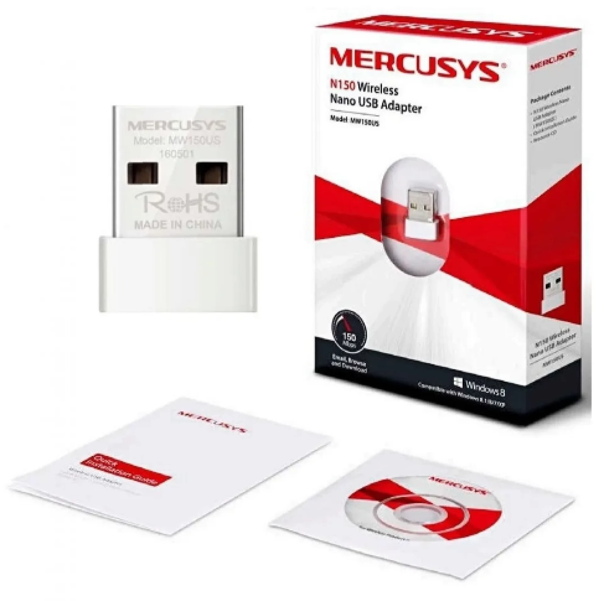 Adaptador Inalambrico Mercusys MW150US - Nano USB - 150MBPS