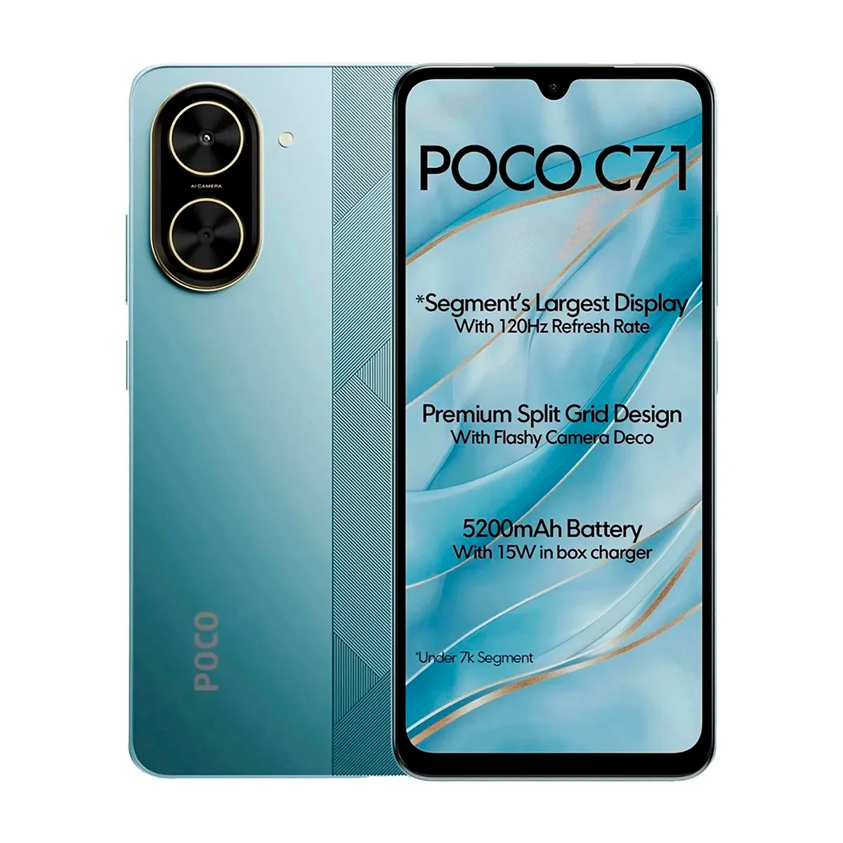 Poco C71 - Pantalla 6,88" - Octa Core 1,8GHZ / 1,6GHZ - 64GB - Memoria 4GB - Doble Camara - Android 15 - Dual SIM - 4G LTE - Azul miniatura 2