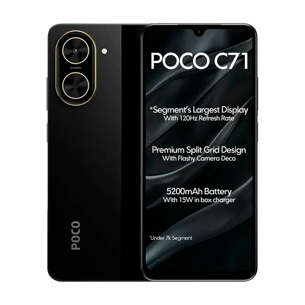 Poco C71 - Pantalla 6,88" - Octa Core 1,8GHZ / 1,6GHZ - 128GB - Memoria 4GB - Doble Camara - Android 15 - Dual SIM - 4G LTE - Negro miniatura 2