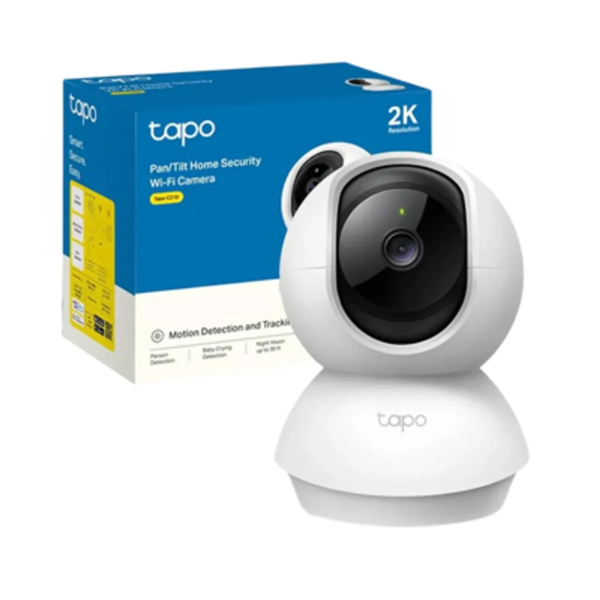 Tp-link Tapo C210 * 2 Unds - 3MP 2K - 360 Horizontal - 114 Vertical - Microfono Y Altavoz - Hasta 256GB Micro Sd - Deteccion De Mov - Blanca miniatura 3