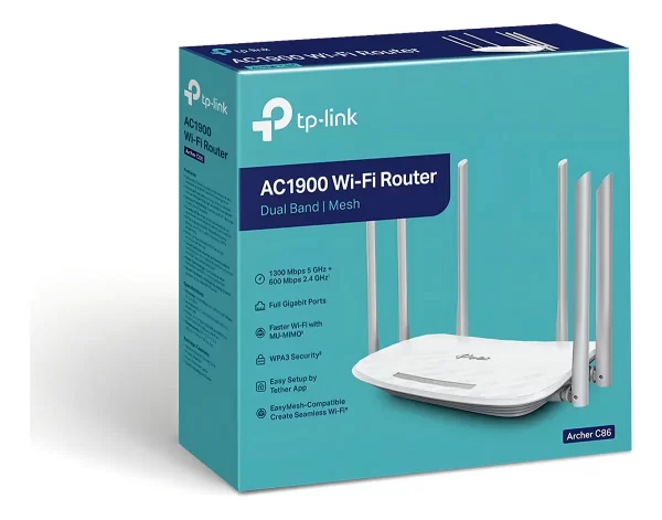 Router Tp-link Archer C86 - Dual Band - AC1900 - 6 Antenas