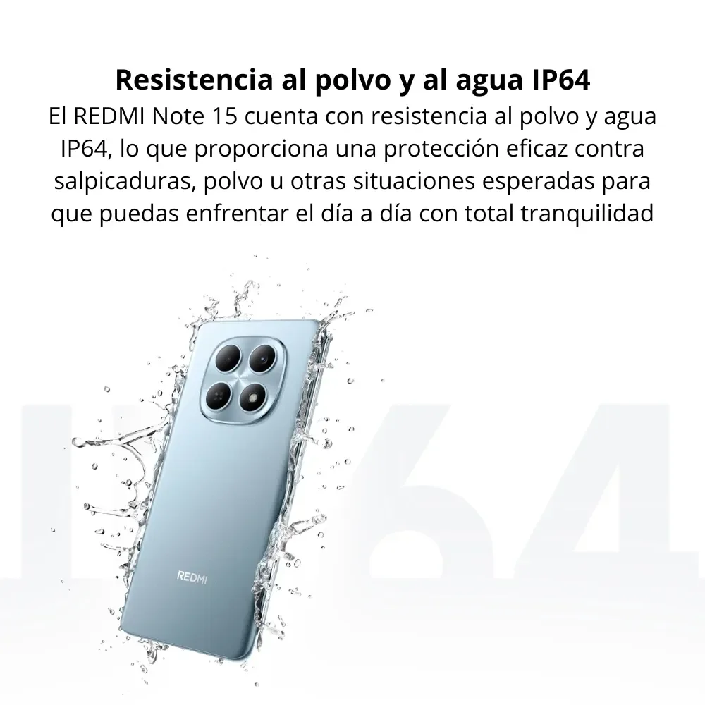Xiaomi Redmi Note 15 - Pantalla 6,77" - Octa Core 2,2GHZ / 2,0GHZ - 256GB - Memoria 8GB - Triple Camara - Android 15 - Dual SIM - 4G LTE - Azul miniatura 3